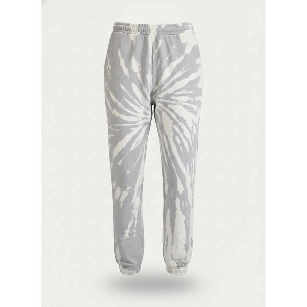 525 America Women Silver White Tie Dye Sweatpants Joggers FA21R148 Size L NWT